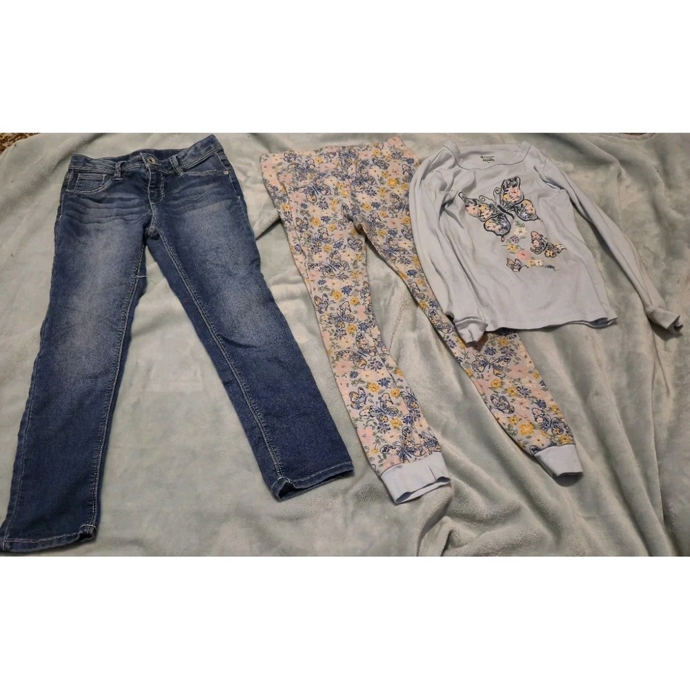 Girls Size‎ 8 Outfit Bundle 🦋 Jeans + Butterfly Top & Pants Set